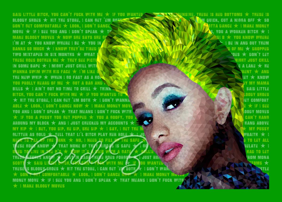 'Cardi B' Poster by Madhusudan | Displate