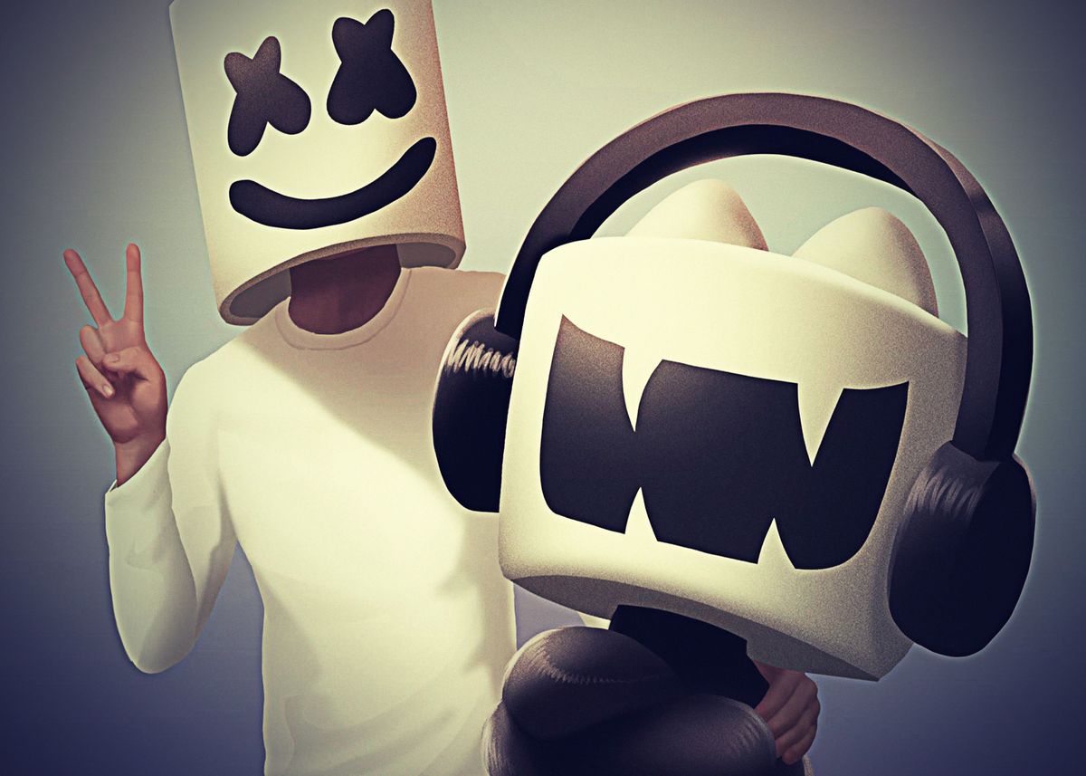 'DJ Marshmello' Poster by ZDai | Displate