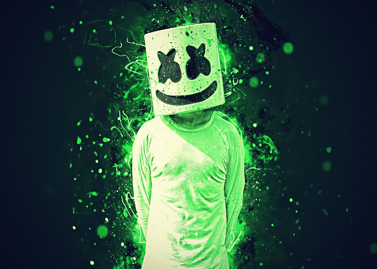 'DJ Marshmello' Poster by ZDai | Displate