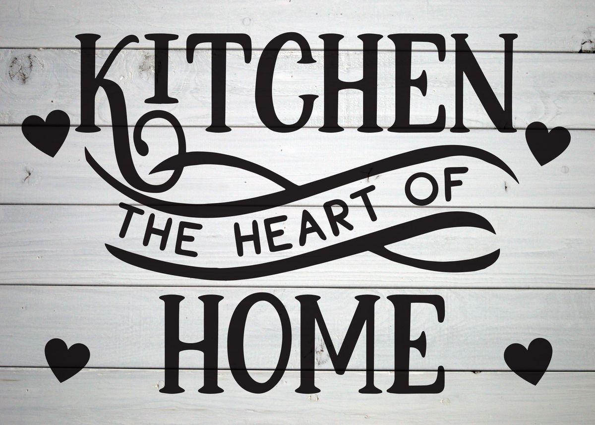 KITCHEN MEASUREMENTS WHITE' Poster, picture, metal print, paint by Atomic  Chinook