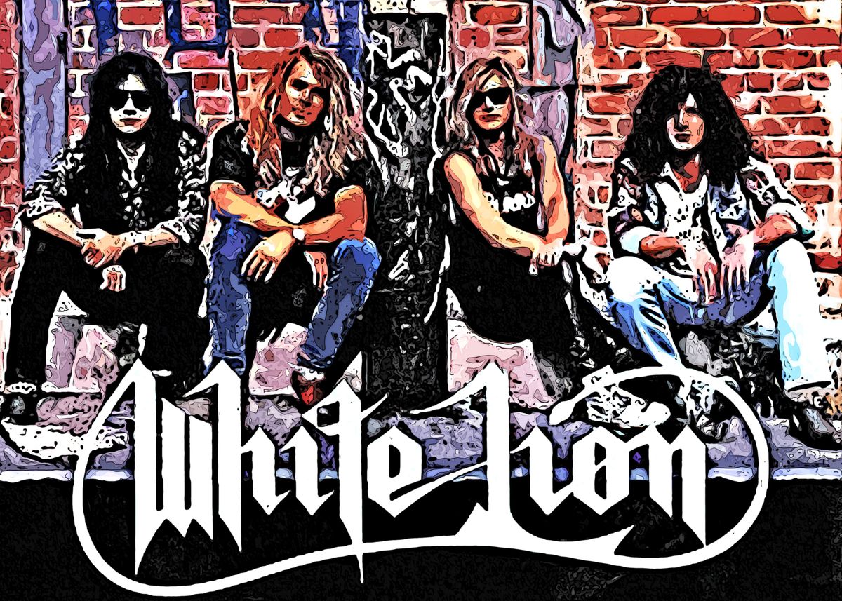 white lion band wallpaper