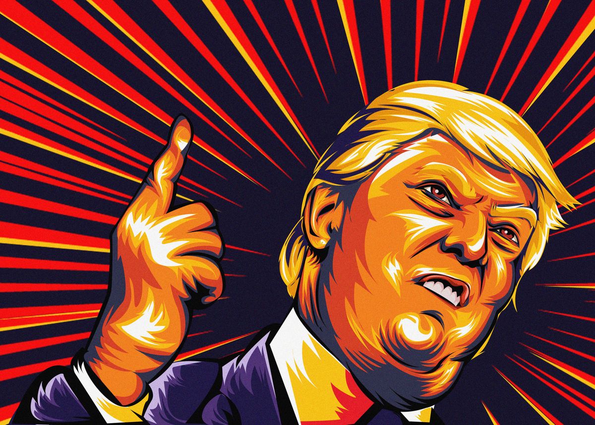 Iconic Pose Donald Trump Poster By Willy 46 Displate