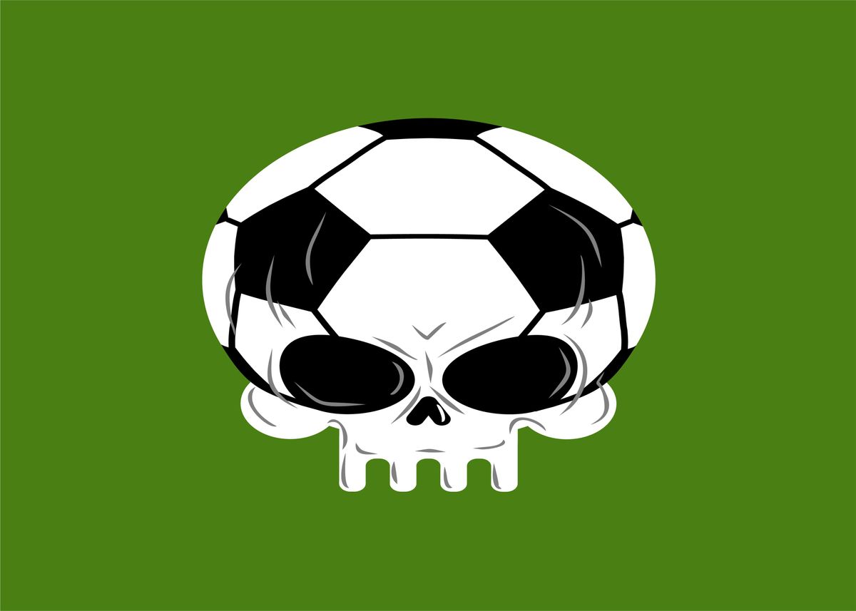 'Soccer Skull ' Poster, picture, metal print, paint by Soccarstarz ...