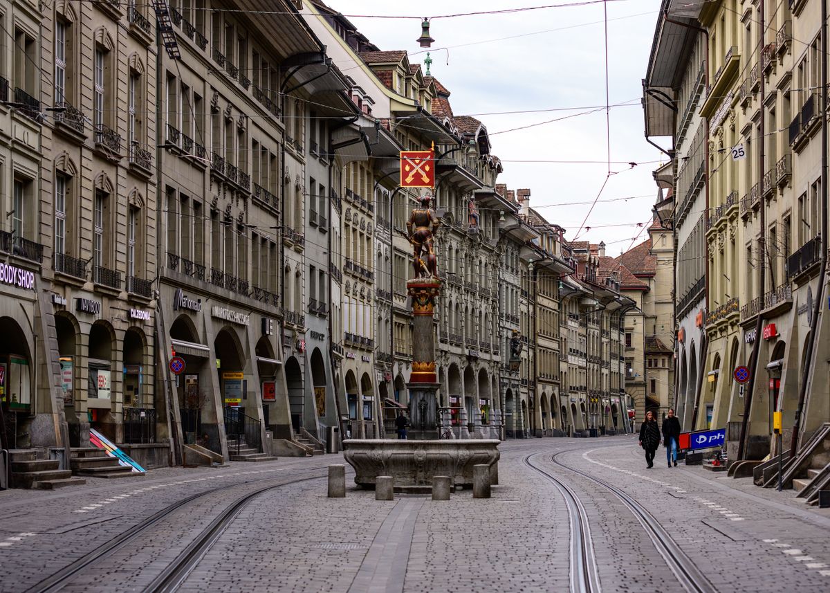 'Altstadtgasse in Bern' Poster, picture, metal print, paint by Svetlana ...