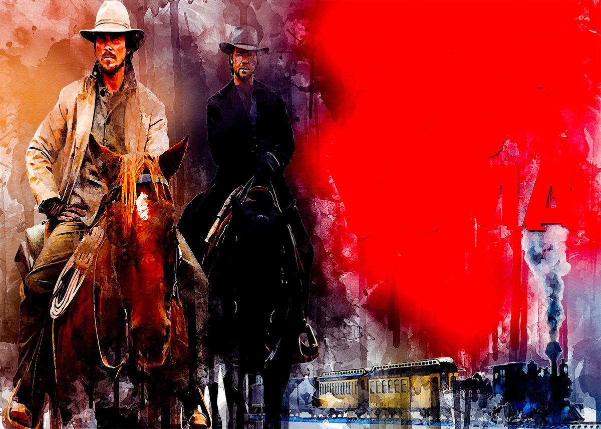 '310 To yuma' Poster, picture, metal print, paint by Kaye Luca Displate