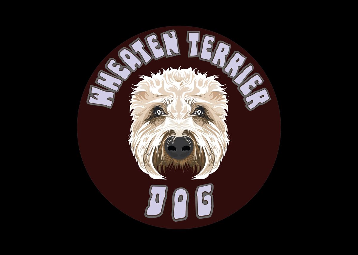 ‘wheaten terrier dog design’ Poster by hoyet art | Displate