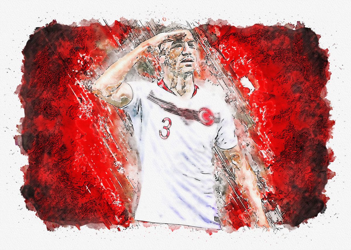 'Merih Demiral' Poster, picture, metal print, paint by Bustabu | Displate