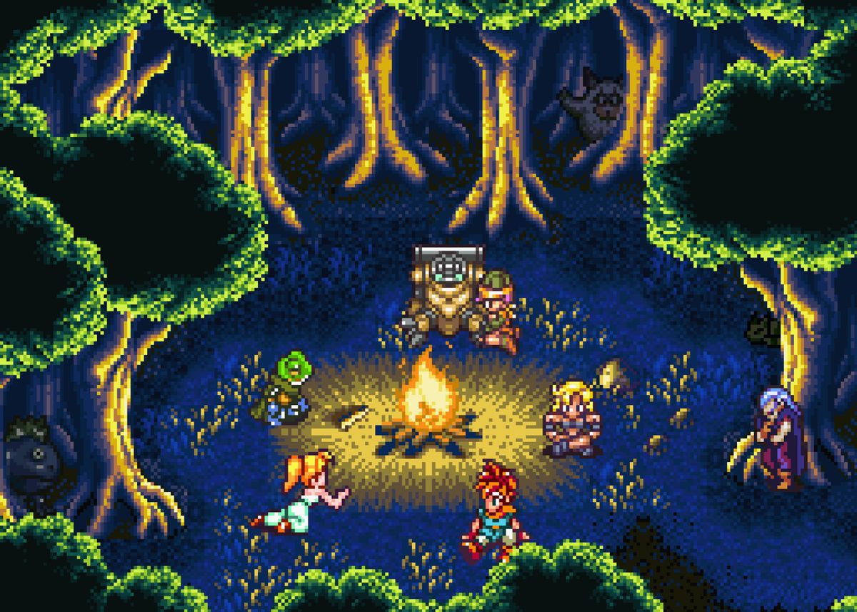 'Chrono Trigger Campfire' Poster, picture, metal print, paint by Bart P ...