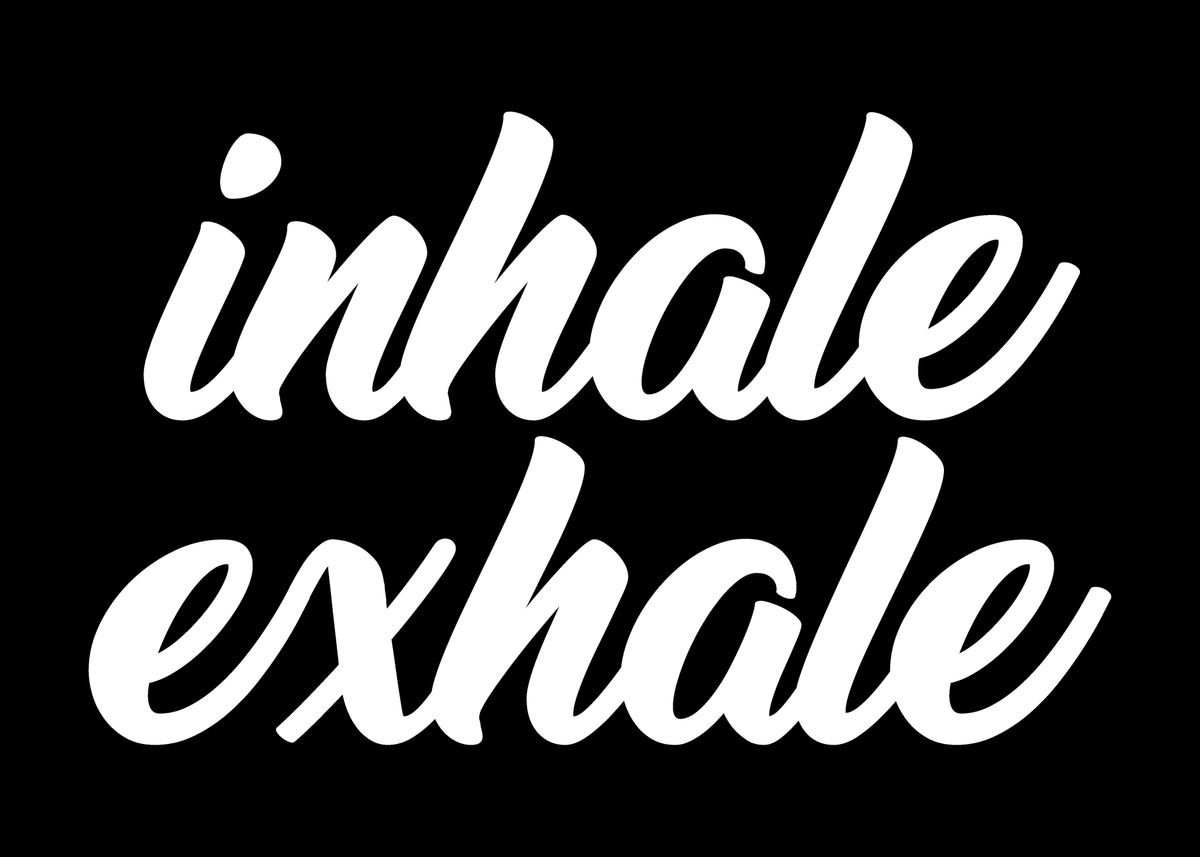 'Inhale Exhale Yoga' Poster, picture, metal print, paint by BoredKoalas ...