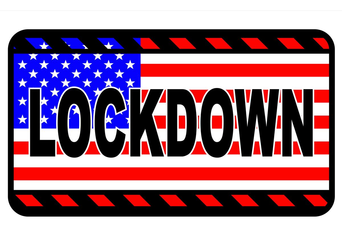 America Lockdown Sign Poster By Homestead Digital Displate 5646