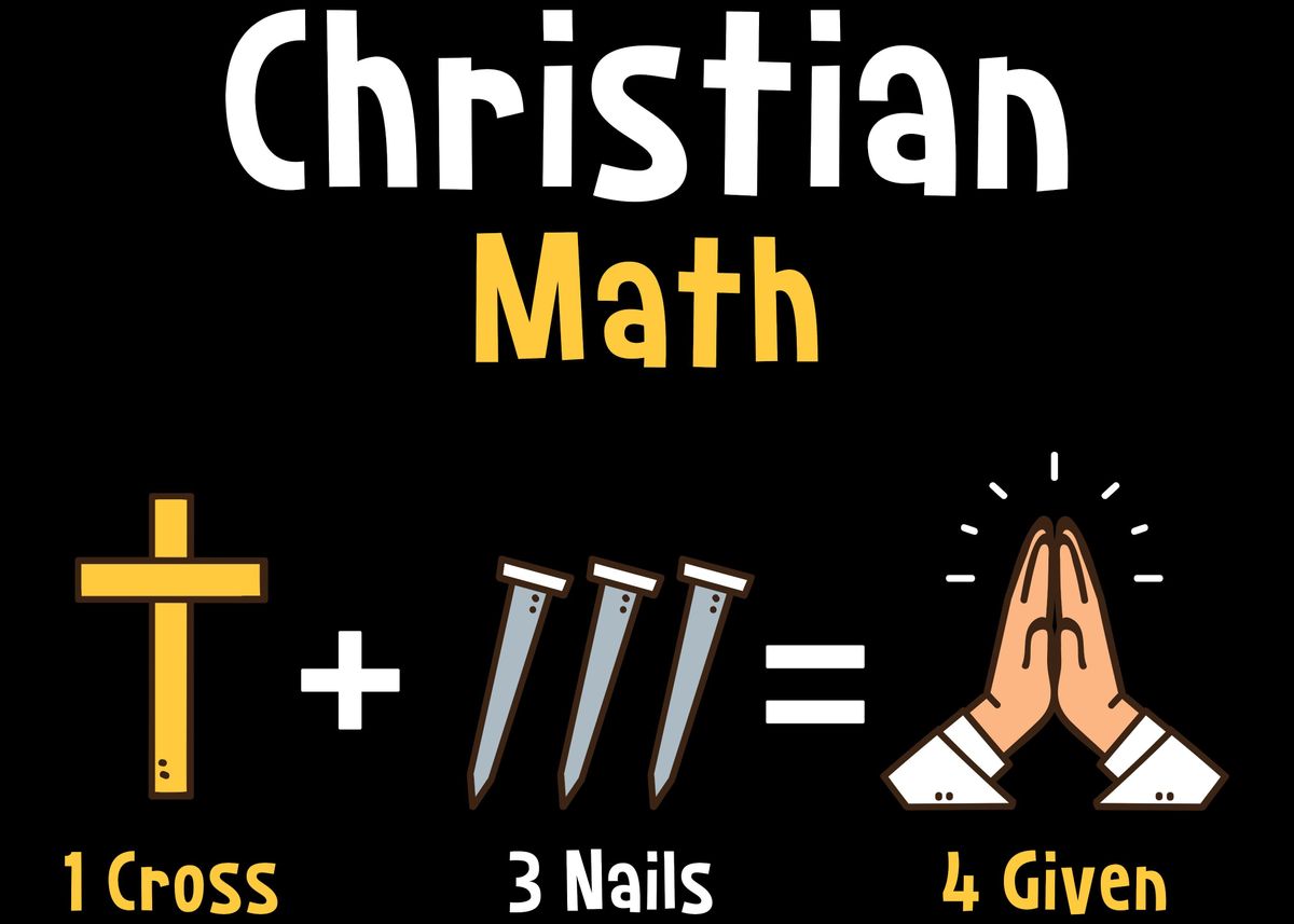 Christian Math 1 Cross 3 N Poster By Uwe Seibert Displate