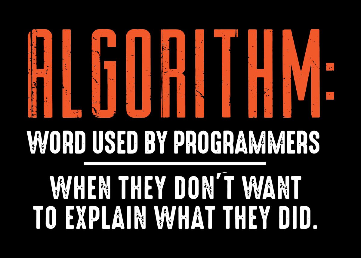'Algorithm by programmers' Poster, picture, metal print, paint by ...