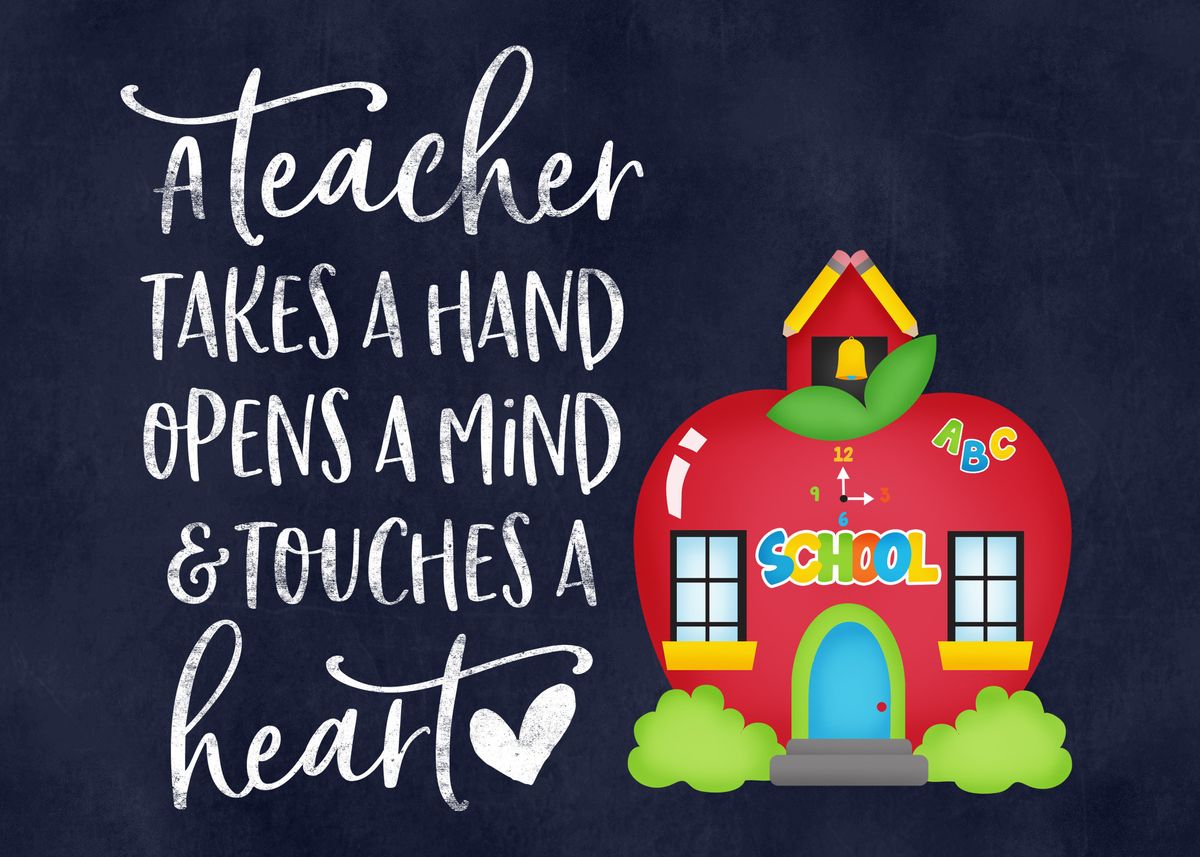 'A teacher takes a hand' Poster by Juliana RW | Displate