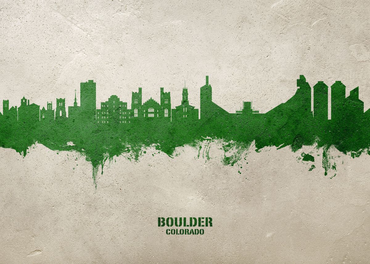 'Boulder Skyline Colorado' Poster, picture, metal print, paint by ...