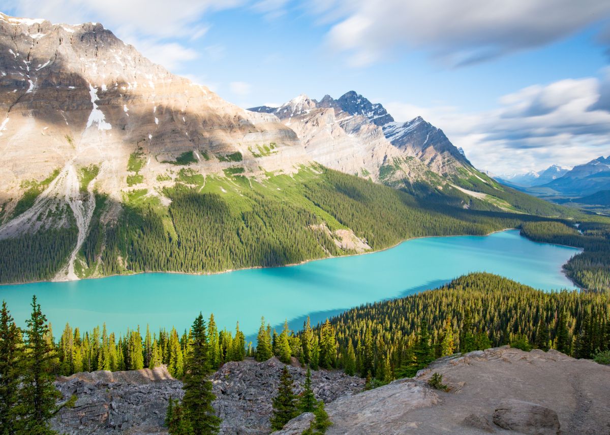 'Serene Lake And Mountains' Poster by Bear Amber Art | Displate