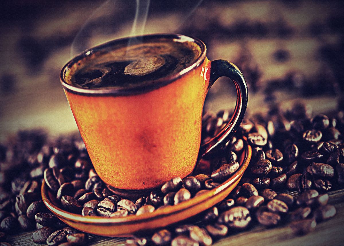 'Coffee cup ' Poster by Jalen Kreiger Displate