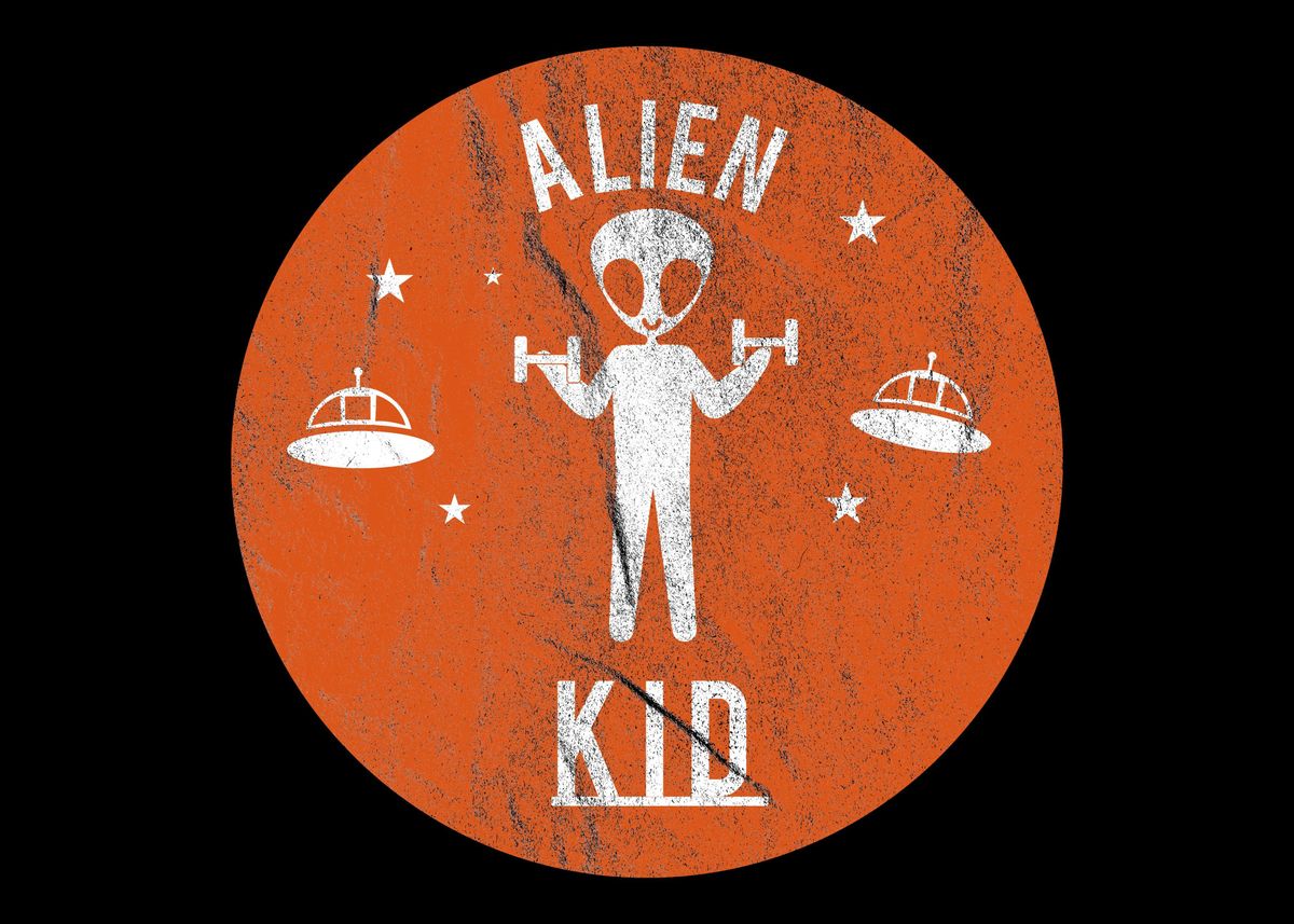 'Halloween Alien Kid' Poster, picture, metal print, paint by Sebastian ...