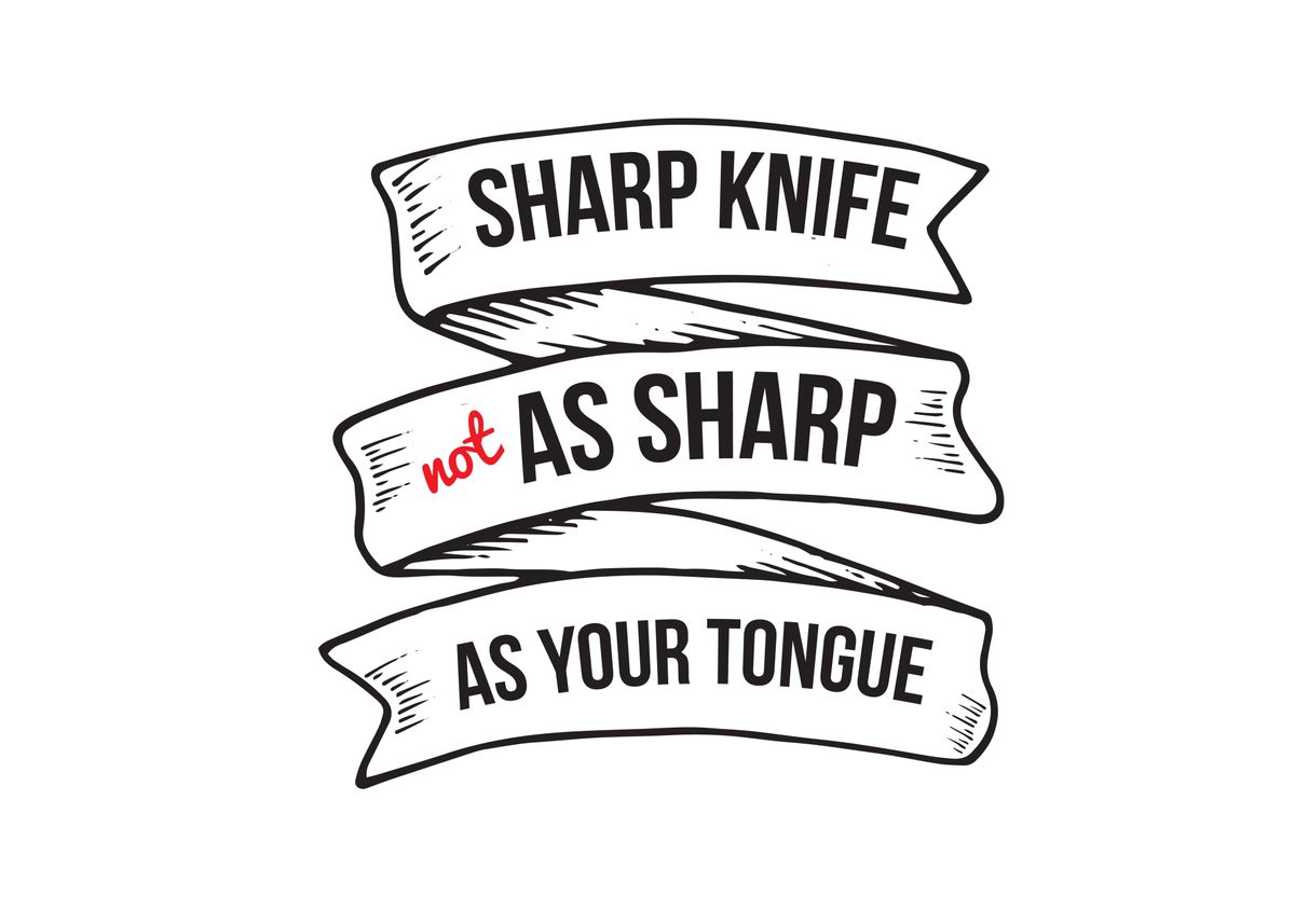 'sharp knife not as sharp ' Poster by baraiko eiji Displate