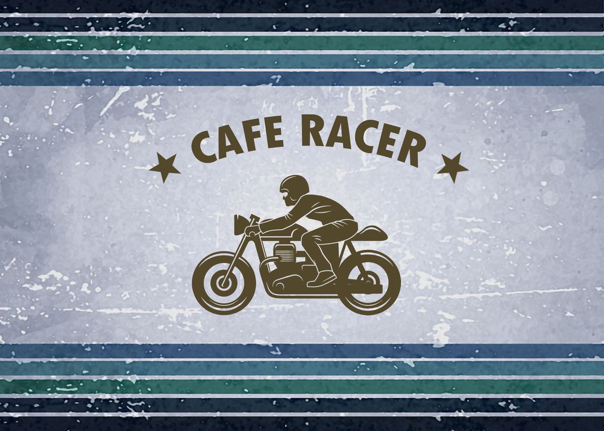'Cafe Racer' Poster, picture, metal print, paint by Opel Mendoza | Displate