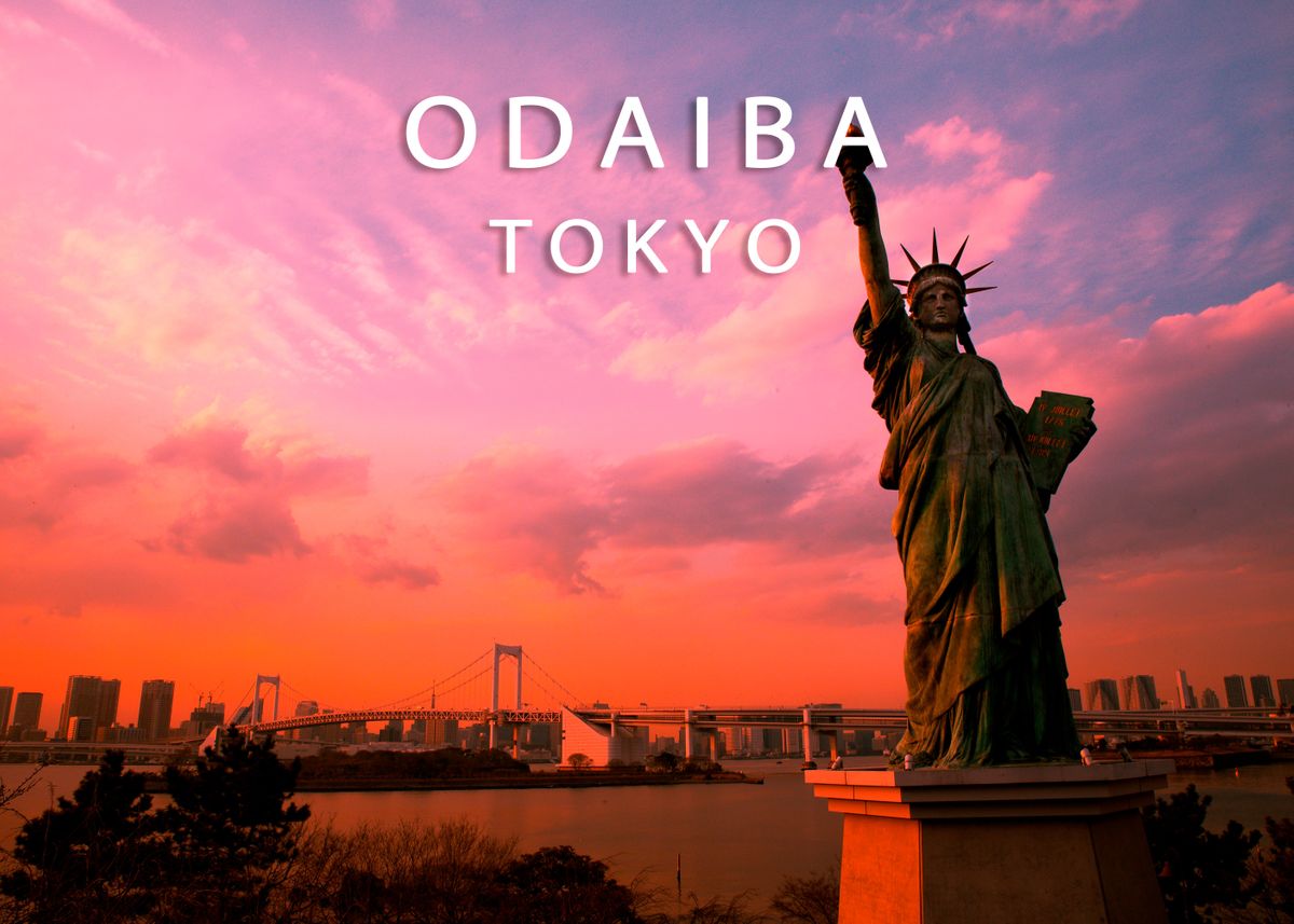 'Odaiba' Poster, picture, metal print, paint by Alfonso Capilla | Displate