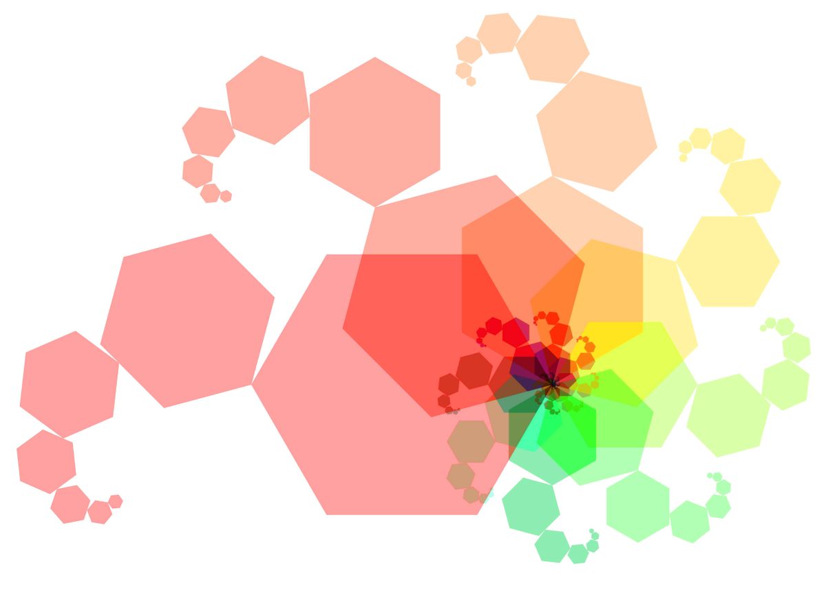 'Fractal Hexagon Helix' Poster, picture, metal print, paint by Eli ...