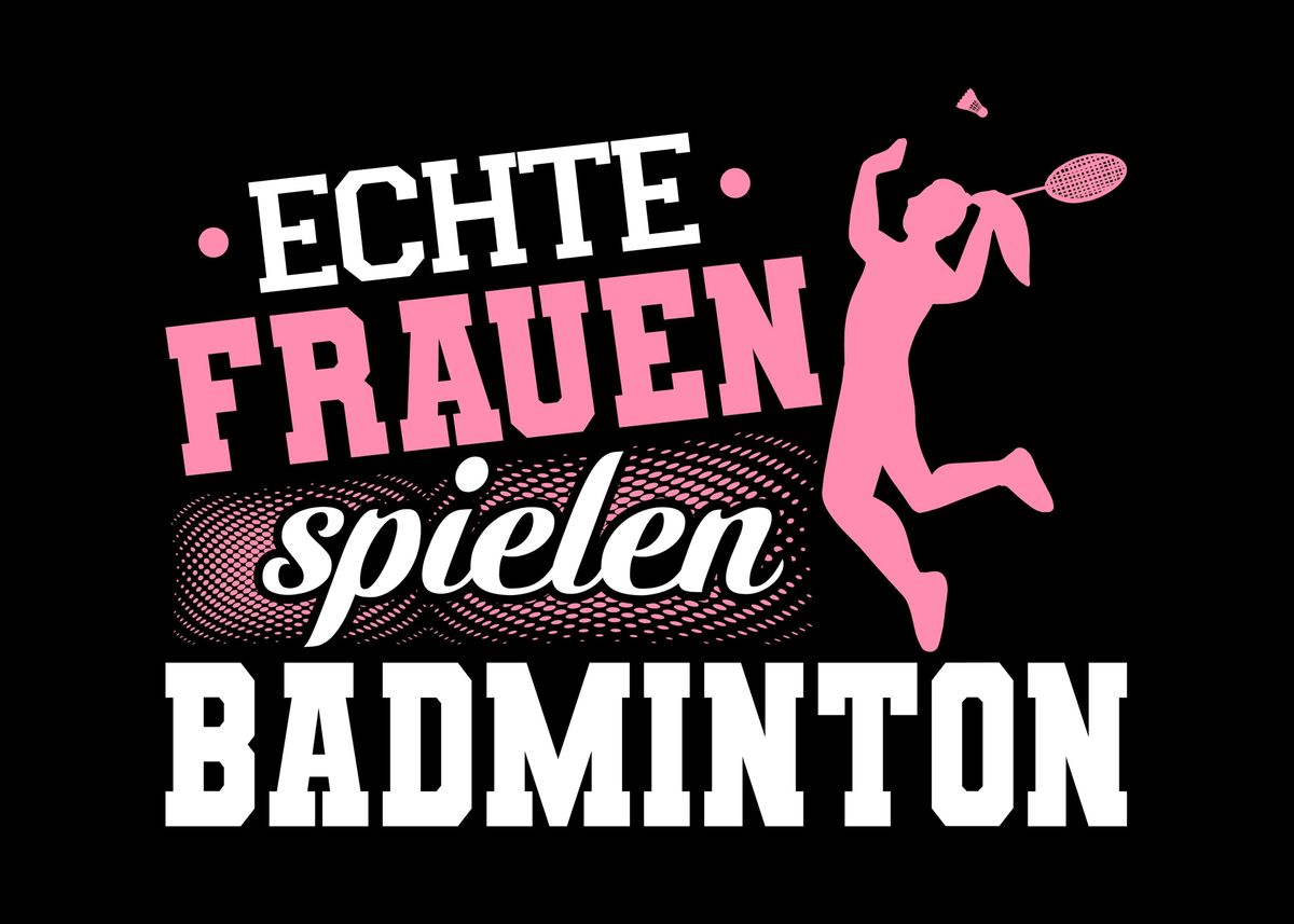 'Frauen Badminton Federball' Poster by HumbaHarry Geitner Displate