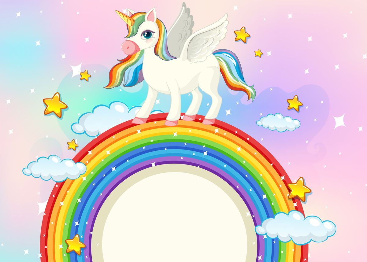 'Unicorn Story ' Poster, picture, metal print, paint by Stephen ...