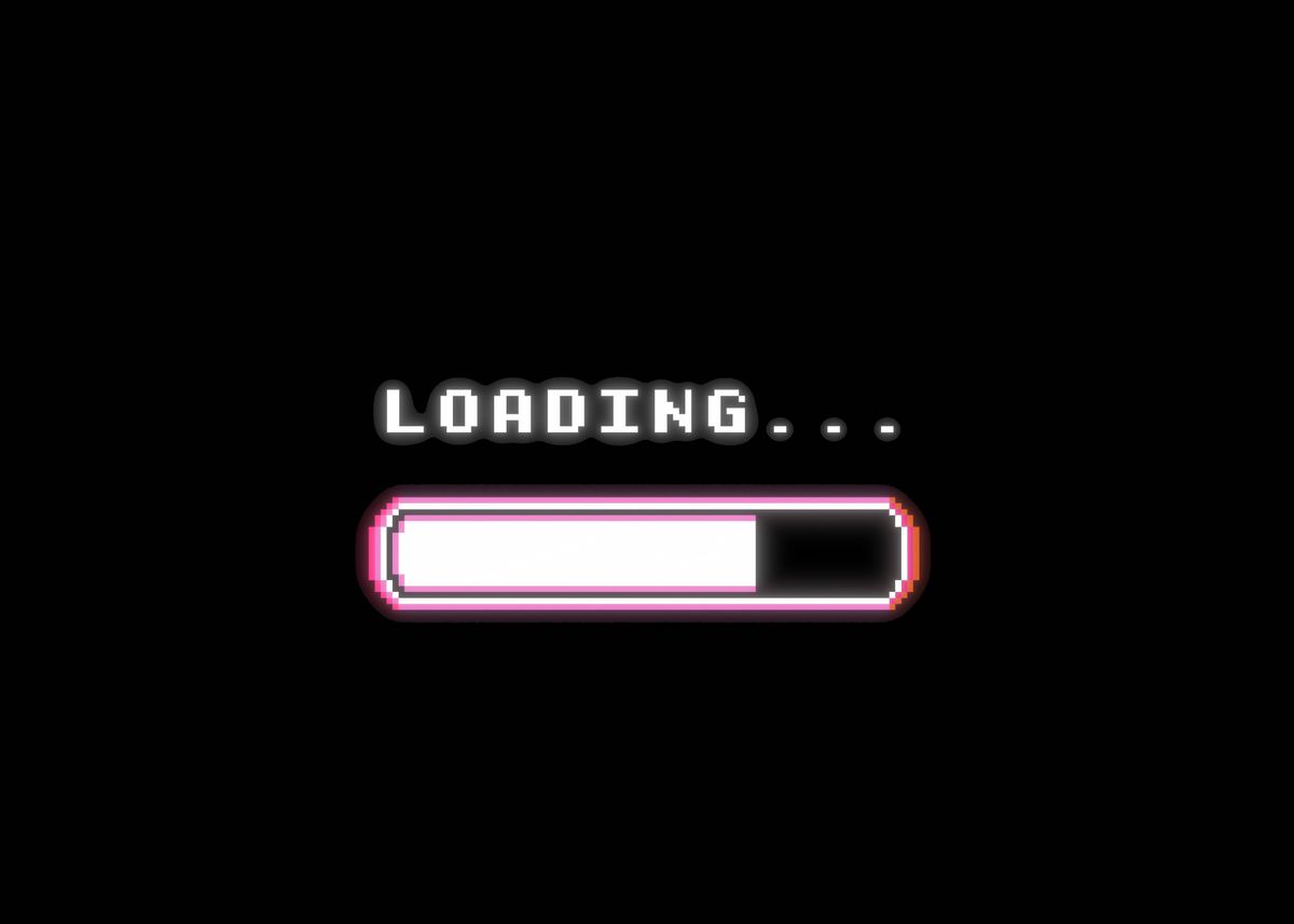 'Loading simple bar 8bit g' Poster by Gianfranco Grenar | Displate