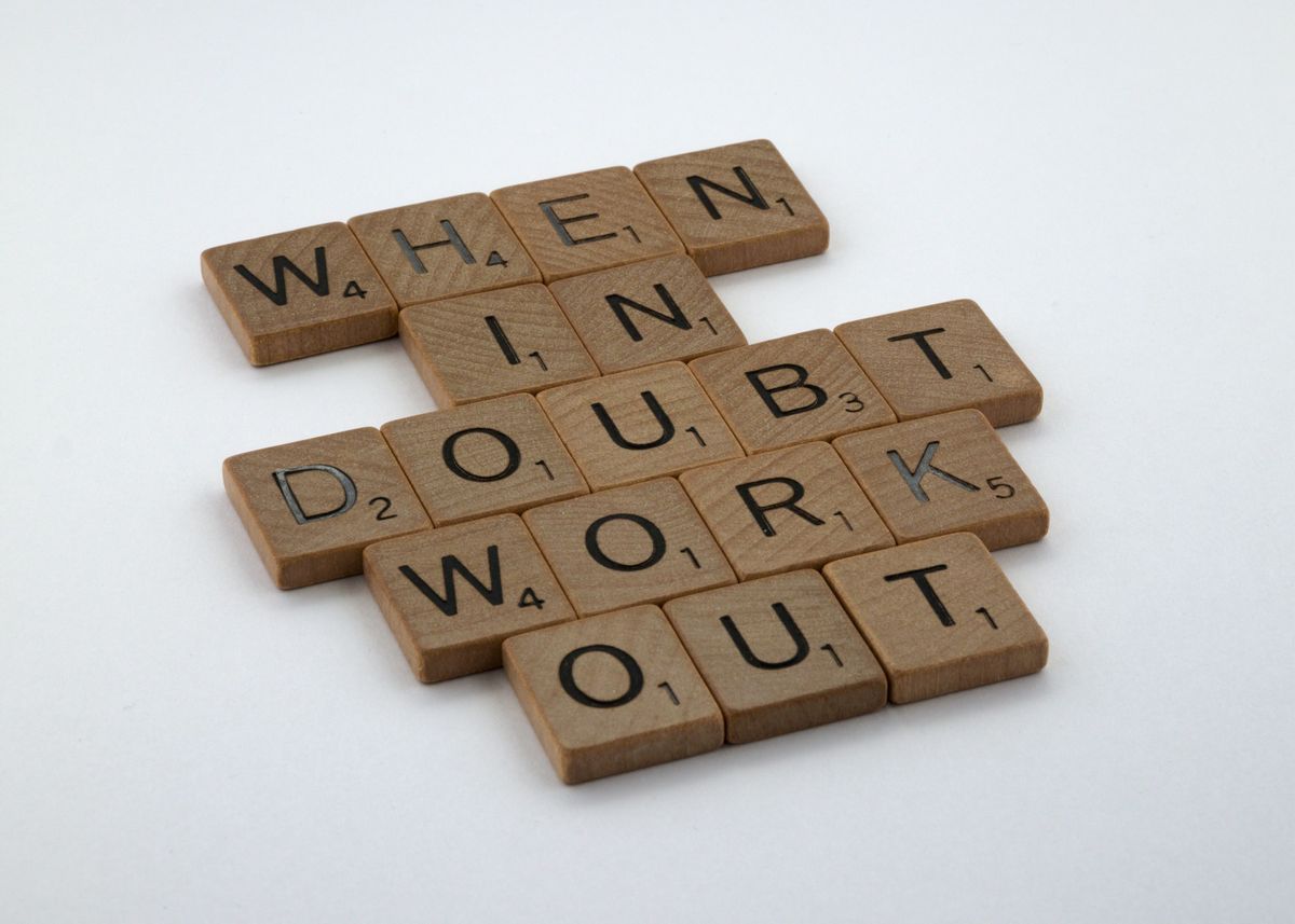 'When in Doubt Work Out' Poster, picture, metal print, paint by Plim ...