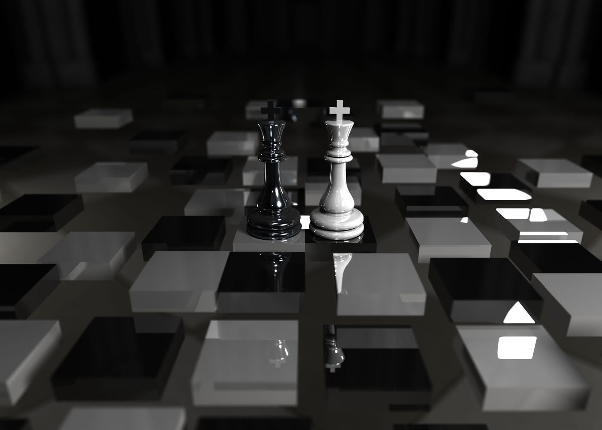 3D Chess Board - wallpaper