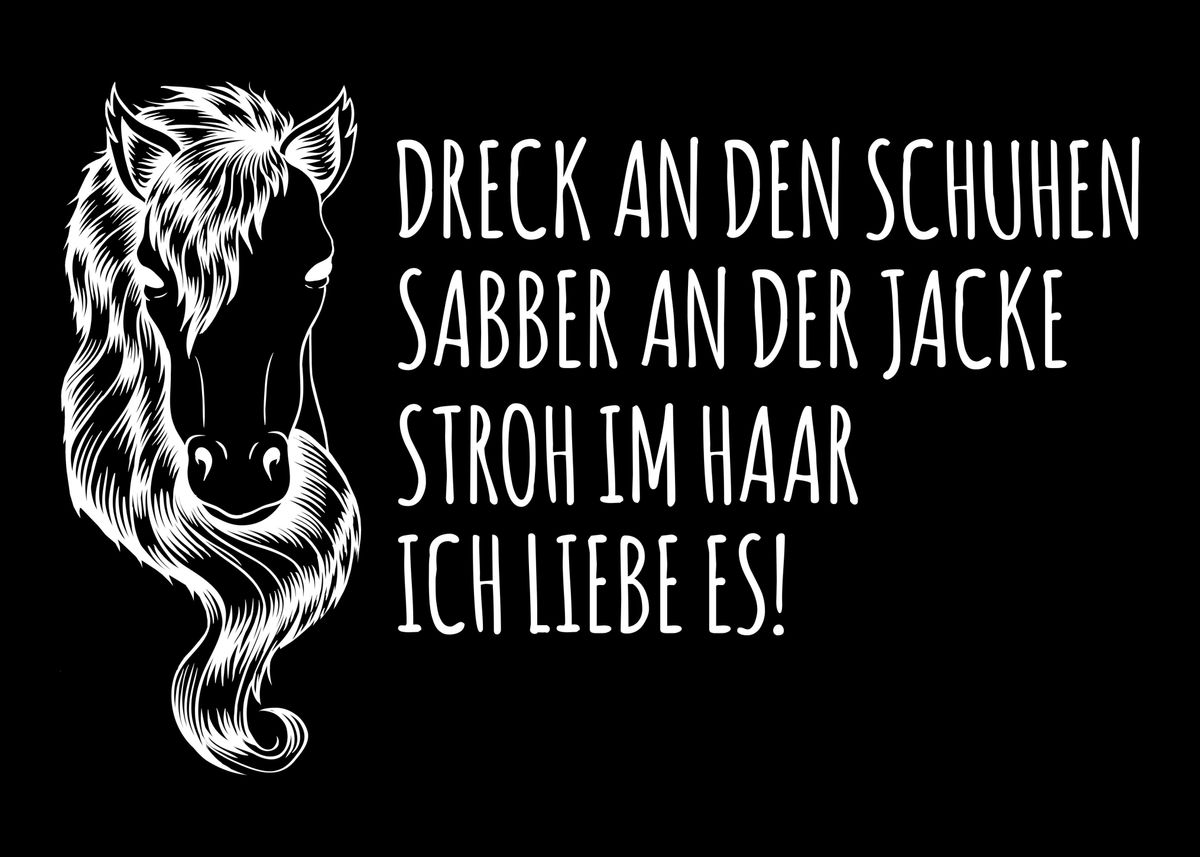 'Witziger Reiterin Spruch' Poster by dvdesign Displate