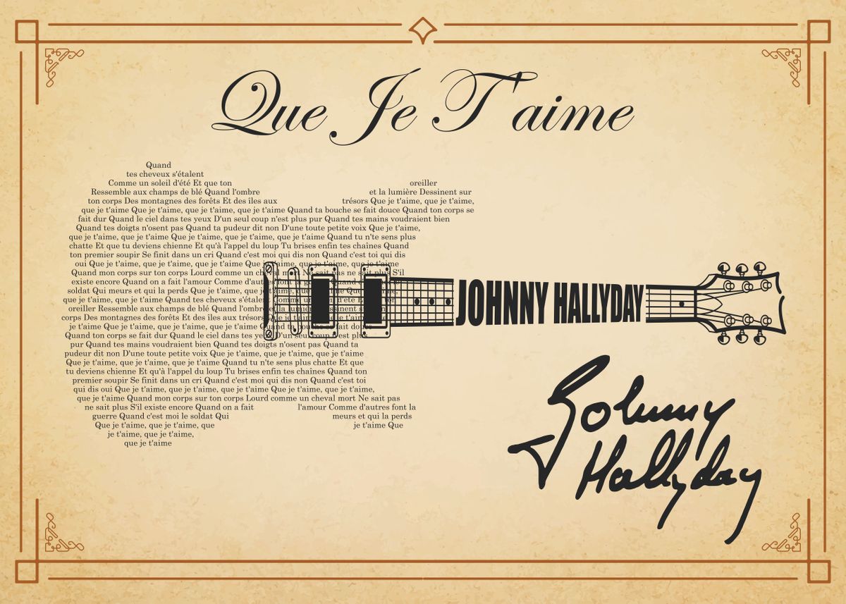 Johnny Hallyday, Posters, Art Prints, Wall Murals