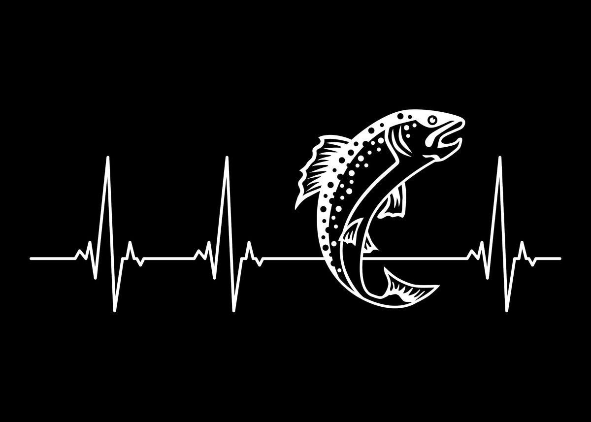 'Trout heartbeat' Poster by Designzz Displate