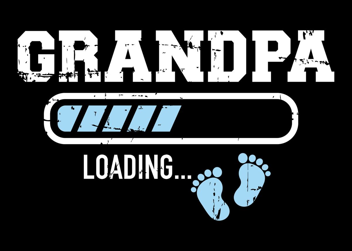 'Grandpa loading baby feet' Poster by Designzz | Displate