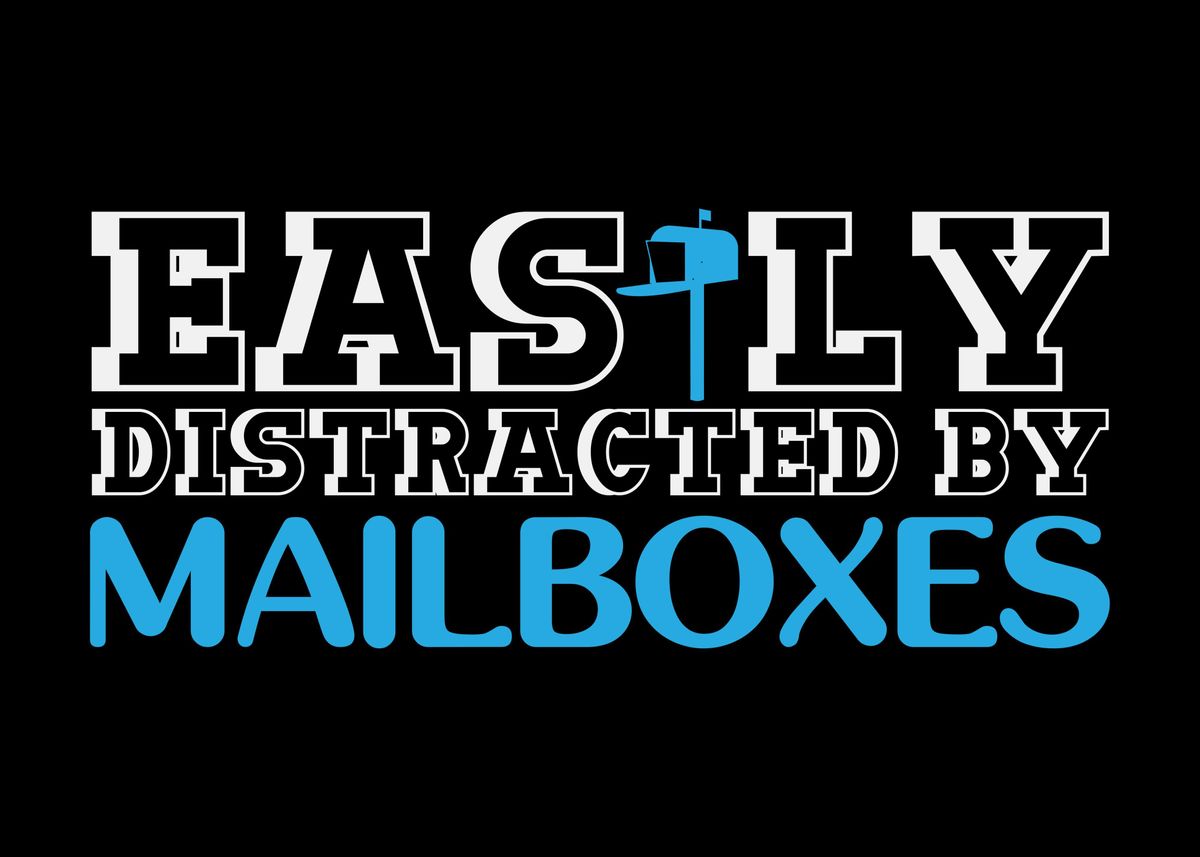 'Mailbox Joke Mail Carrier' Poster, picture, metal print, paint by