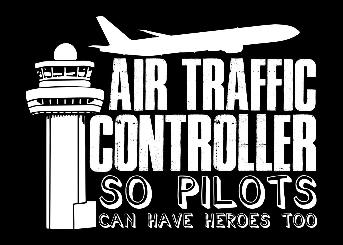 'Flight Control Joke Pilot' Poster, picture, metal print, paint by ...