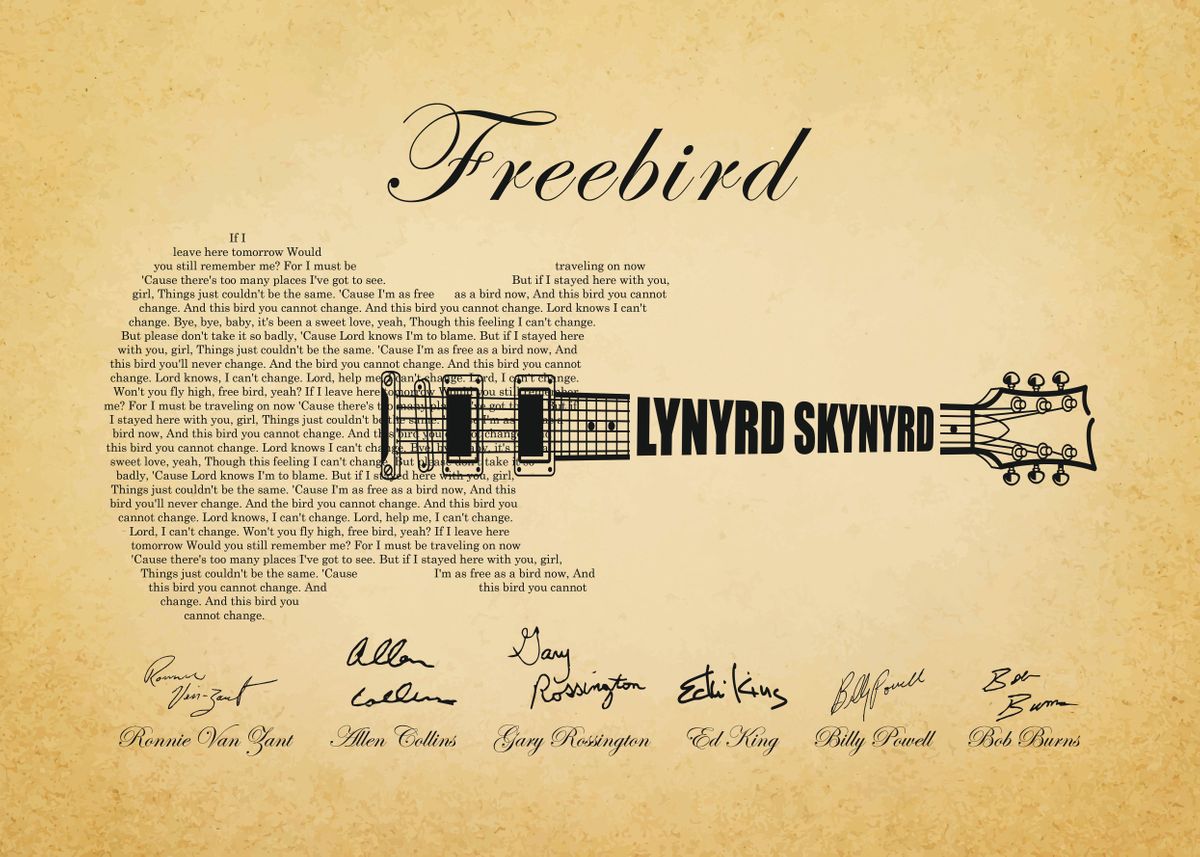 LYNYRD SKYNYRD FREE BIRD' Poster by RozerArt | Displate