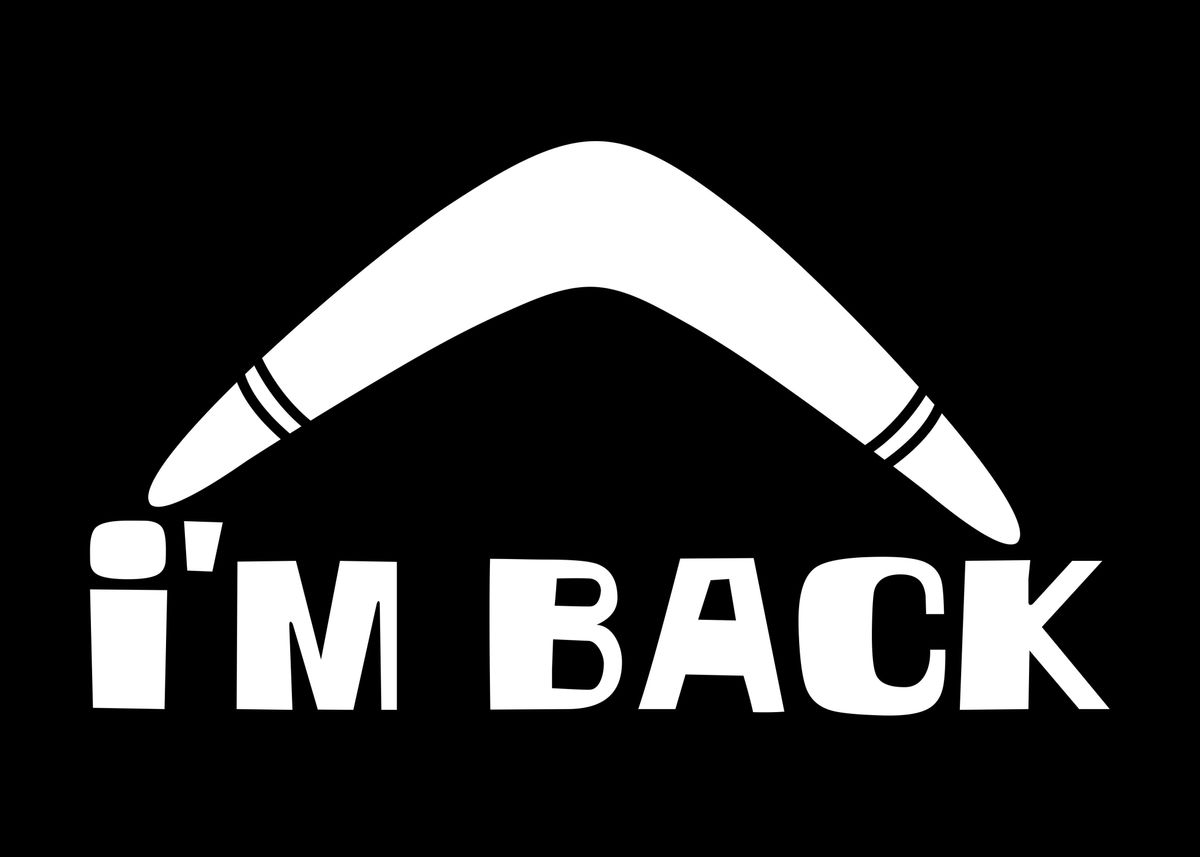 'Boomerang Joke Saying' Poster by DesignatedDesigner Displate