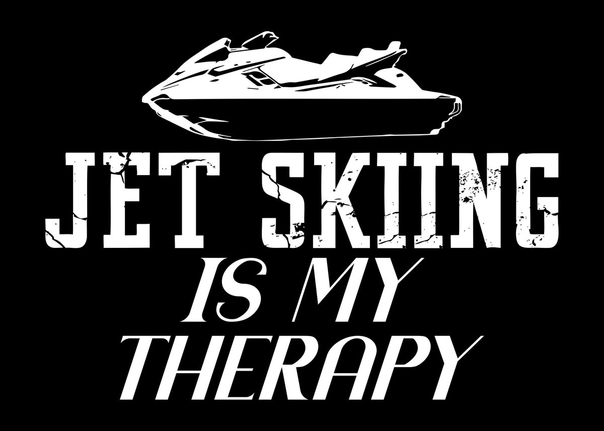 'Jet Ski Joke PWC Boat' Poster, picture, metal print, paint by