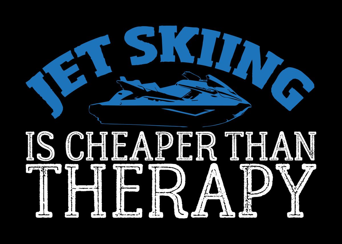 'Jet Ski Joke PWC Boat' Poster, picture, metal print, paint by