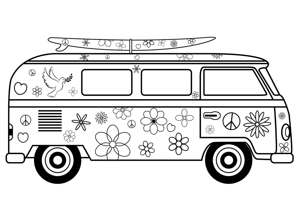 'retro Hippie Bus Car' Poster By Max Ronn 