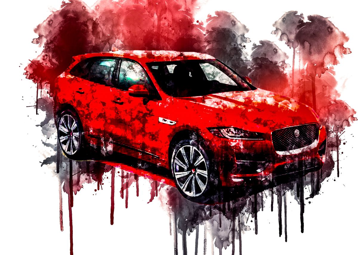 'Car 2017 Jaguar F Pace' Poster by Victoria Rutledge Displate