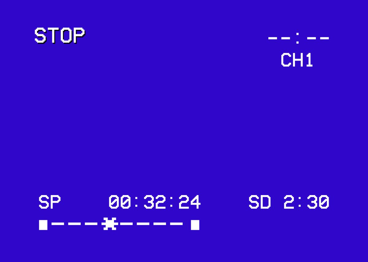 'VCR screen VHS stop symbol' Poster, picture, metal print, paint by