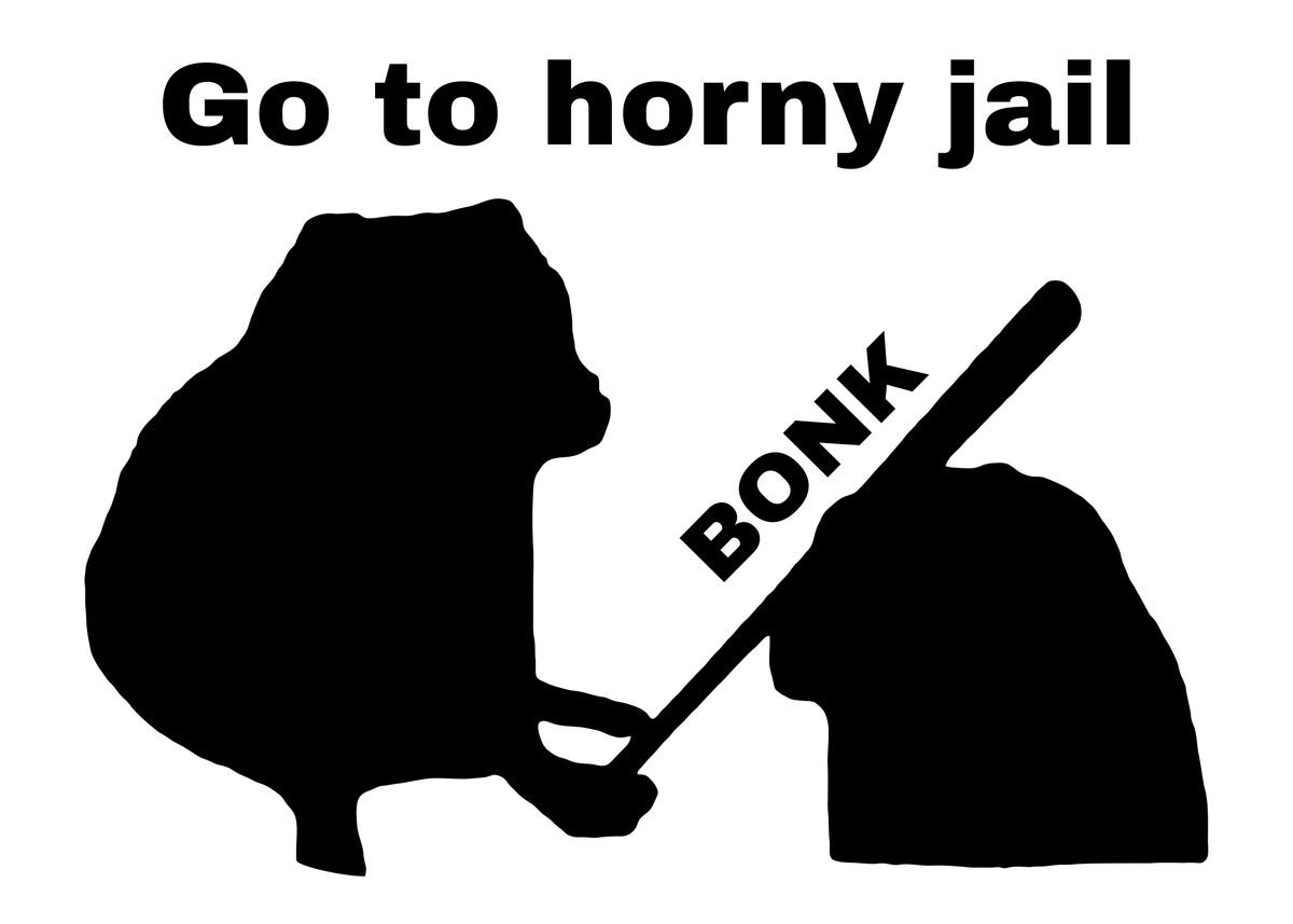 Go To Horny Jail BONK Poster Picture Metal Print Paint By Masaki Displate