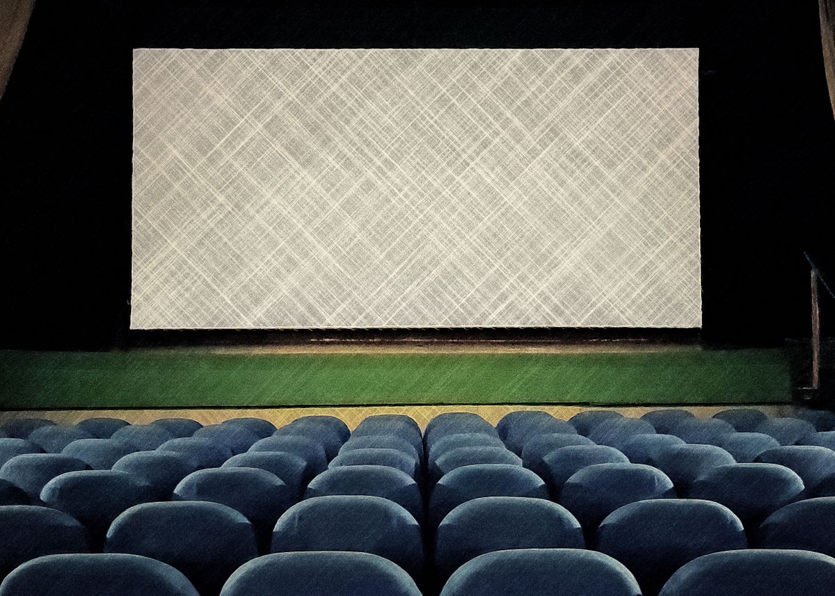 'Cinema from back row empty' Poster by Gianfranco Grenar | Displate