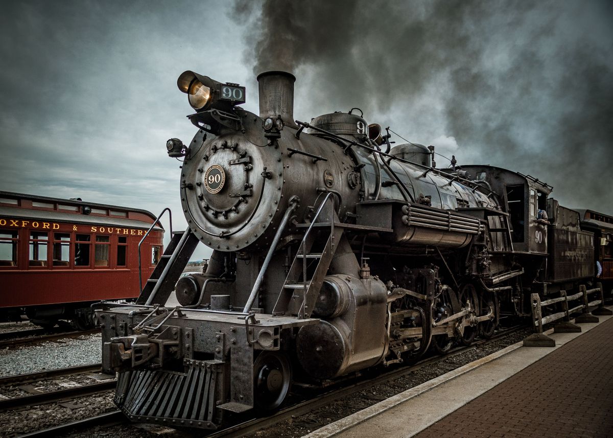 'Strasburg Locomotive 90' Poster, picture, metal print, paint by ...