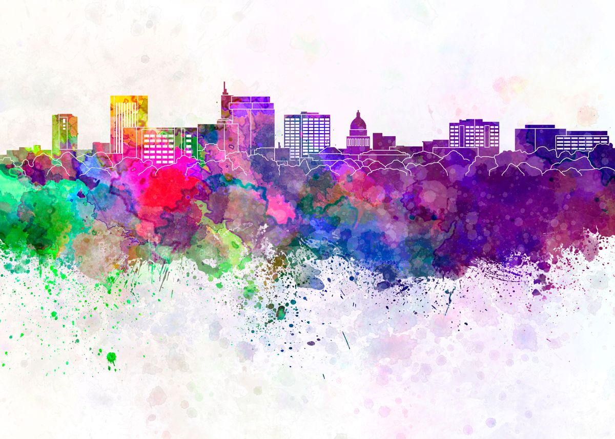 Boise Skyline Poster By Cristina Romero Displate