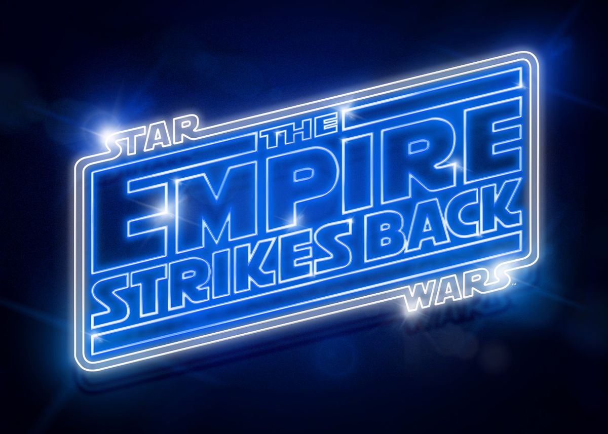 'Episode V The Empire Strikes Back neon' Poster, picture, metal print ...