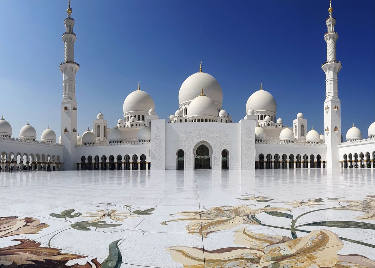 'Sheikh Zayed Grand Mosque' Poster by dkDesign | Displate