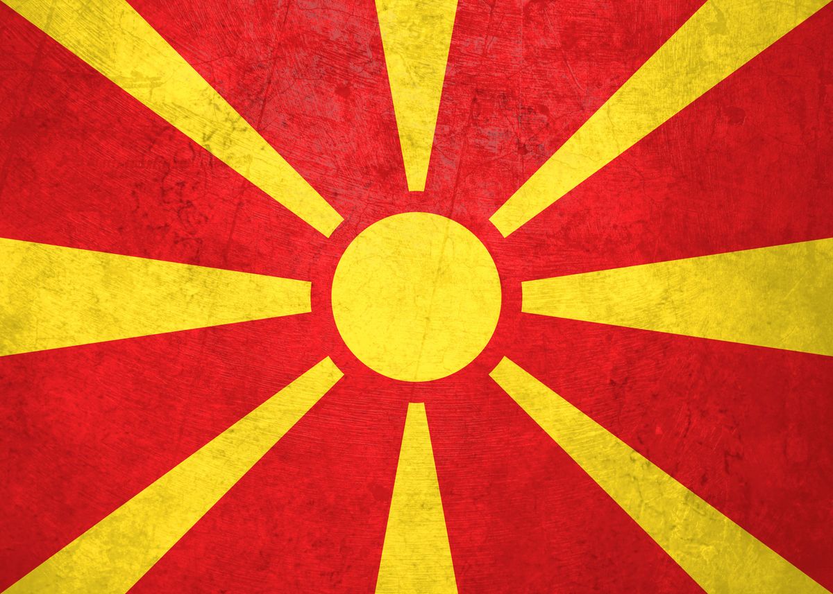 flag-of-north-macedonia-poster-picture-metal-print-paint-by
